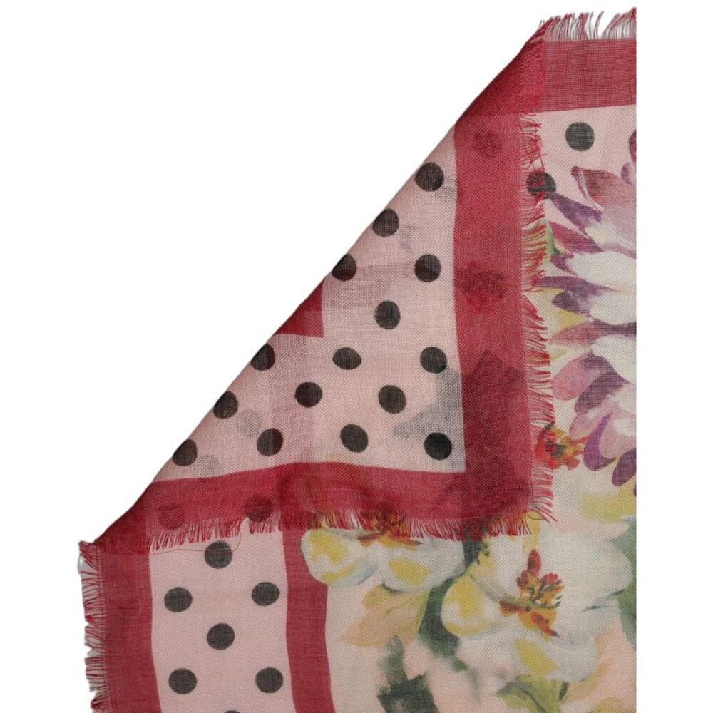 Dolce & Gabbana Multicolor Floral Fringed Stole Men's Scarf